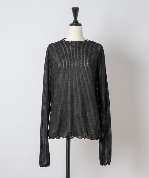 Rewde(ルゥデ)の「プチハイメロープルオーバー(1R15-09198)(Tシャツ/カットソー・レディース・ホワイト/ブラック/グリーン/モカ・M)」の3枚目の写真