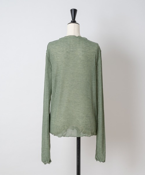 Rewde(ルゥデ)の「プチハイメロープルオーバー(1R15-09198)(Tシャツ/カットソー・レディース・ホワイト/ブラック/グリーン/モカ・M)」の12枚目の写真