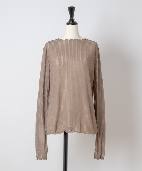 Rewde(ルゥデ)の「プチハイメロープルオーバー(1R15-09198)(Tシャツ/カットソー・レディース・ホワイト/ブラック/グリーン/モカ・M)」の11枚目の写真