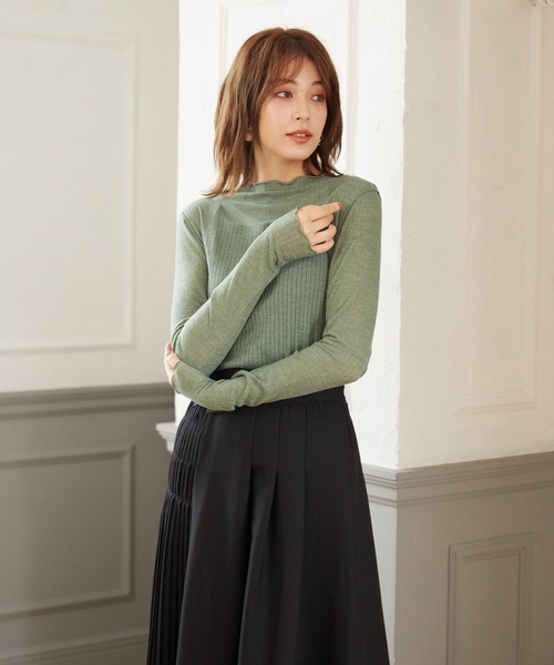 Rewde(ルゥデ)の「プチハイメロープルオーバー(1R15-09198)(Tシャツ/カットソー・レディース・ホワイト/ブラック/グリーン/モカ・M)」の17枚目の写真