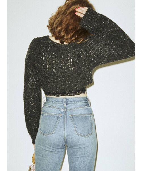 jouetie（ジュエティ）の「パワショルショートニット（ニット/セーター・レディース・グレー/ブラック/ピンク・MEDIUM）」の17枚目の写真