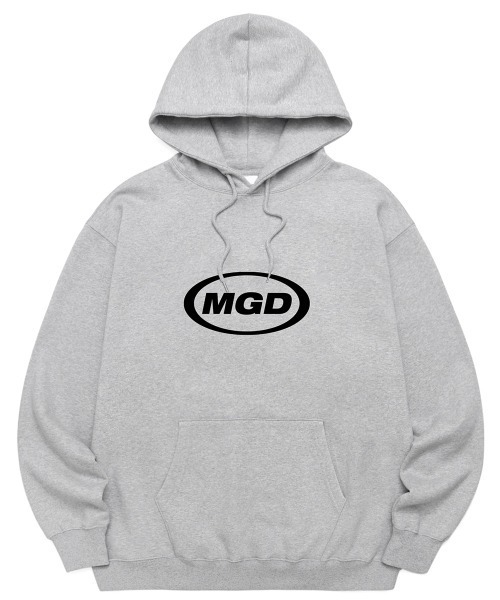 MAHAGRID(マハグリッド)の「【mahagrid】MGD OVAL LOGO HOODIE / マハグリッド MGD オーバル ロゴ フーディー(パーカー・メンズ・グレー/ブラック/クリーム/ネイビー・SMALL/MEDIUM/LARGE/X-LARGE)」の3枚目の写真