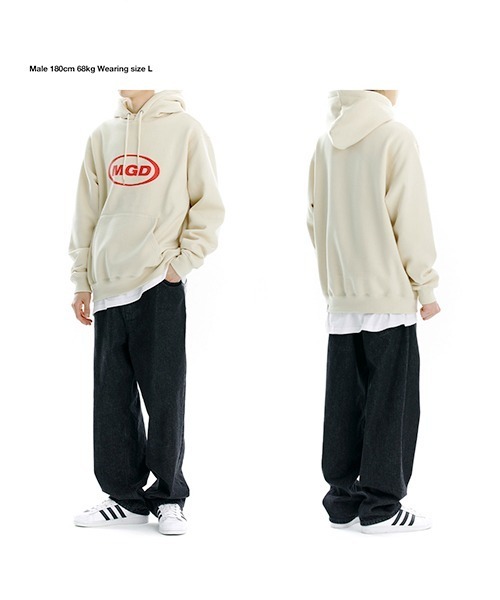 MAHAGRID(マハグリッド)の「【mahagrid】MGD OVAL LOGO HOODIE / マハグリッド MGD オーバル ロゴ フーディー(パーカー・メンズ・グレー/ブラック/クリーム/ネイビー・SMALL/MEDIUM/LARGE/X-LARGE)」の20枚目の写真