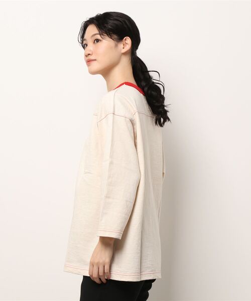 CHILD WOMAN(チャイルドウーマン)の「10/-オールドヴィンテージ天竺フットボールロンT(Tシャツ/カットソー・レディース・レッド/ブラック・FREE)」の21枚目の写真