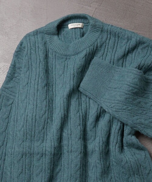 FREAK'S STORE（フリークスストア）の「▽【WEB限定】ケーブルニットプルオーバー（ニット/セーター・レディース・グリーン/ブラック/ブルー/ベージュ/イエロー/ナチュラル・ﾌﾘ-）」の5枚目の写真