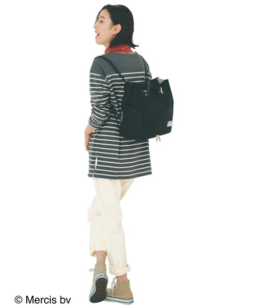 Live in comfort（リブインコンフォート）の「リブ　イン　コンフォート×ｍｉｆｆｙ　毎日一緒な２－ＷＡＹトートバッグ〈ブラック〉（トートバッグ・レディース・ブラック・ONE SIZE）」の9枚目の写真