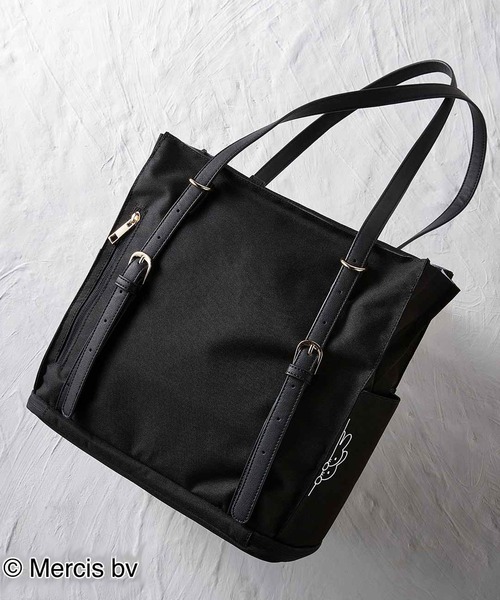 Live in comfort（リブインコンフォート）の「リブ　イン　コンフォート×ｍｉｆｆｙ　毎日一緒な２－ＷＡＹトートバッグ〈ブラック〉（トートバッグ・レディース・ブラック・ONE SIZE）」の3枚目の写真