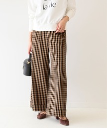 SLOBE IENA | ギンガムチェックワイドパンツ【手洗い可能】◆(その他パンツ)
