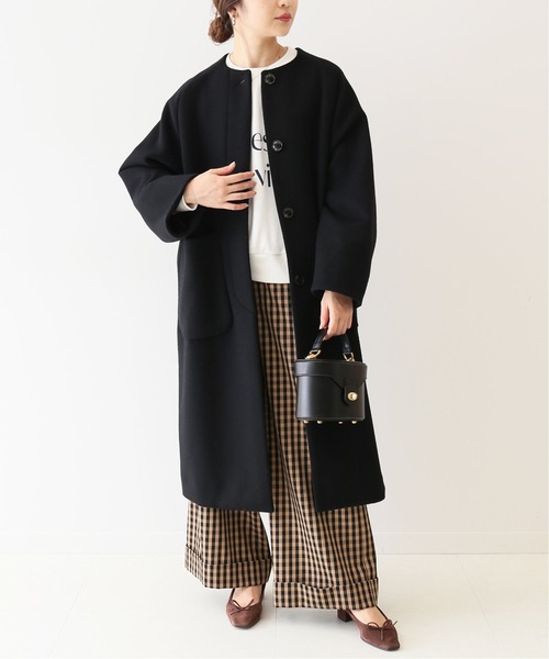 SLOBE IENA(スローブイエナ)の「ギンガムチェックワイドパンツ【手洗い可能】◆(その他パンツ・レディース・キャメル・38/36)」の11枚目の写真