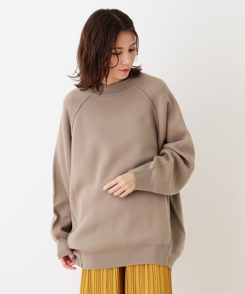 SHOO・LA・RUE（シューラルー）の「◆ダブルジャカードドルマンニット（ニット/セーター・レディース・ブラック/ライトグリーン/ブラウン系その他/ピンク系/アイボリー/チャコールグレー・00）」の5枚目の写真