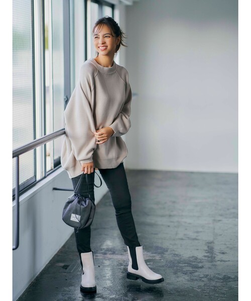 SHOO・LA・RUE（シューラルー）の「◆ダブルジャカードドルマンニット（ニット/セーター・レディース・ブラック/ライトグリーン/ブラウン系その他/ピンク系/アイボリー/チャコールグレー・00）」の16枚目の写真