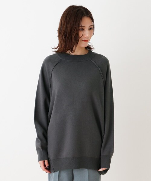 SHOO・LA・RUE（シューラルー）の「◆ダブルジャカードドルマンニット（ニット/セーター・レディース・ブラック/ライトグリーン/ブラウン系その他/ピンク系/アイボリー/チャコールグレー・00）」の22枚目の写真