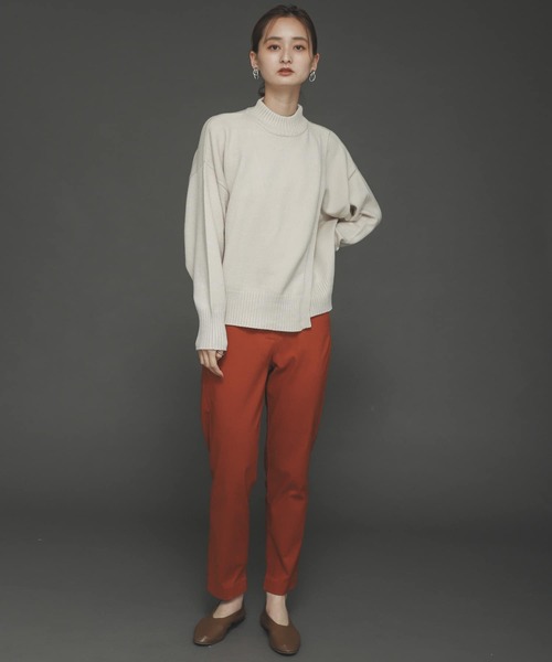 SENSE OF PLACE by URBAN RESEARCH（センスオブプレイスバイアーバンリサーチ）の「ストレッチフロントラップセーター（ニット/セーター・レディース・ブラック/ピンク/アイボリー・ONE）」の8枚目の写真