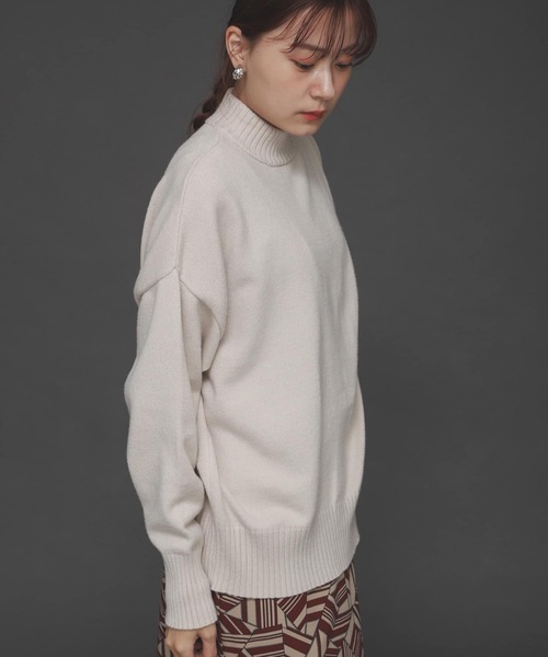 SENSE OF PLACE by URBAN RESEARCH（センスオブプレイスバイアーバンリサーチ）の「ストレッチフロントラップセーター（ニット/セーター・レディース・ブラック/ピンク/アイボリー・ONE）」の16枚目の写真