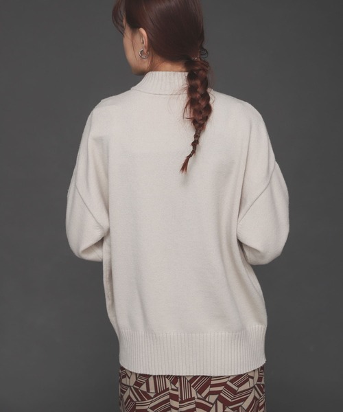 SENSE OF PLACE by URBAN RESEARCH（センスオブプレイスバイアーバンリサーチ）の「ストレッチフロントラップセーター（ニット/セーター・レディース・ブラック/ピンク/アイボリー・ONE）」の17枚目の写真