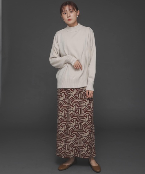 SENSE OF PLACE by URBAN RESEARCH（センスオブプレイスバイアーバンリサーチ）の「ストレッチフロントラップセーター（ニット/セーター・レディース・ブラック/ピンク/アイボリー・ONE）」の18枚目の写真