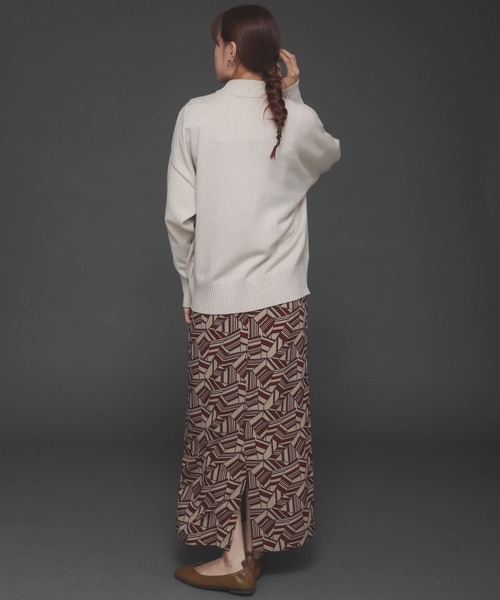 SENSE OF PLACE by URBAN RESEARCH（センスオブプレイスバイアーバンリサーチ）の「ストレッチフロントラップセーター（ニット/セーター・レディース・ブラック/ピンク/アイボリー・ONE）」の20枚目の写真