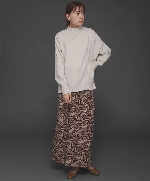 SENSE OF PLACE by URBAN RESEARCH（センスオブプレイスバイアーバンリサーチ）の「ストレッチフロントラップセーター（ニット/セーター・レディース・ブラック/ピンク/アイボリー・ONE）」の22枚目の写真