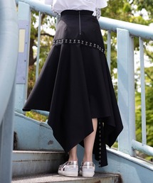 rokh（ロク）の「rokh HOOK AND BAR DIAGONAL SKIRT R2CA106（スカート