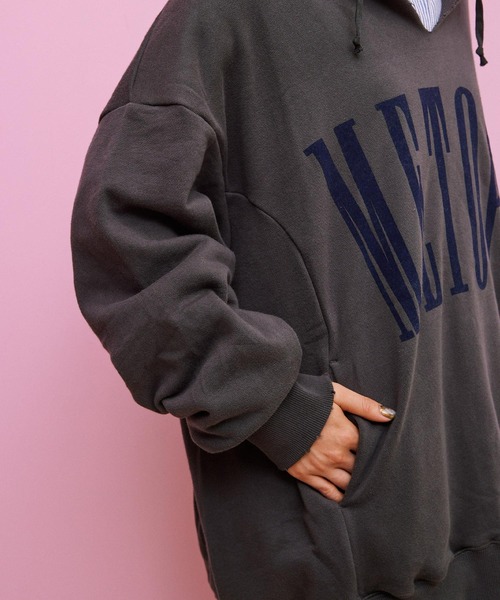 byYOUANCE(バイユアンス)の「ダメージグラフィックパーカー(パーカー・レディース・サックスブルー/グリーン/オートミール/ホワイト/スミクロ/ピンク/ブラック・FREE)」の22枚目の写真