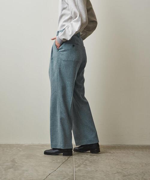 Steven Alan(スティーブンアラン)の「<Steven Alan>HERRINGBONE TUCK WIDE PANTS/パンツ(その他パンツ・レディース・ブラウン/ターコイズブルー・S/M/L)」の6枚目の写真