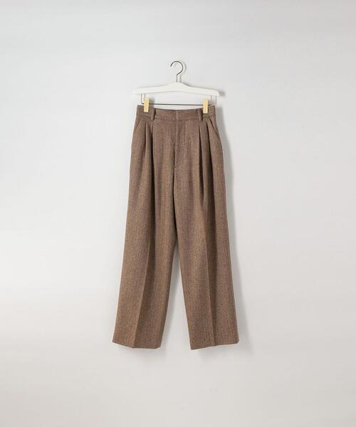 Steven Alan(スティーブンアラン)の「<Steven Alan>HERRINGBONE TUCK WIDE PANTS/パンツ(その他パンツ・レディース・ブラウン/ターコイズブルー・S/M/L)」の3枚目の写真