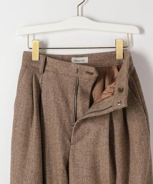 Steven Alan(スティーブンアラン)の「<Steven Alan>HERRINGBONE TUCK WIDE PANTS/パンツ(その他パンツ・レディース・ブラウン/ターコイズブルー・S/M/L)」の7枚目の写真
