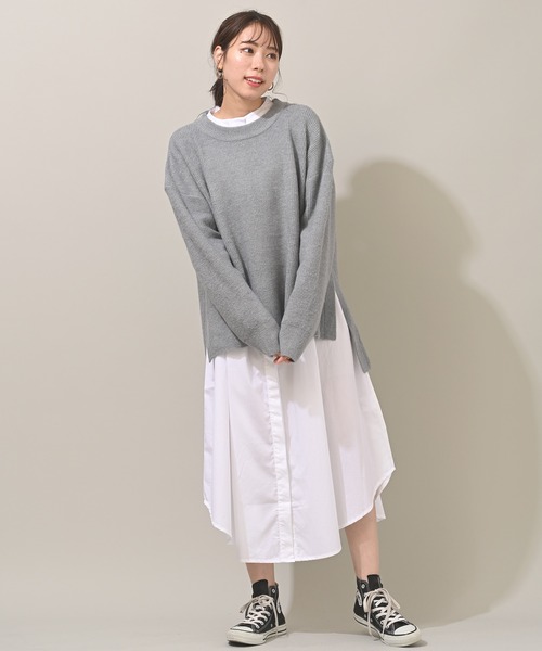 rps（アールピーエス）の「ＢＡＣＫレースピンタックシャツワンピース（シャツワンピース・レディース・ブラック/オフホワイト/グレイッシュベージュ・M/L）」の12枚目の写真