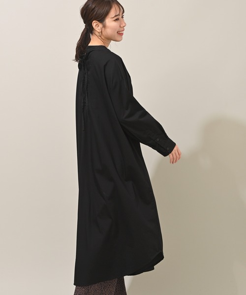 rps（アールピーエス）の「ＢＡＣＫレースピンタックシャツワンピース（シャツワンピース・レディース・ブラック/オフホワイト/グレイッシュベージュ・M/L）」の17枚目の写真