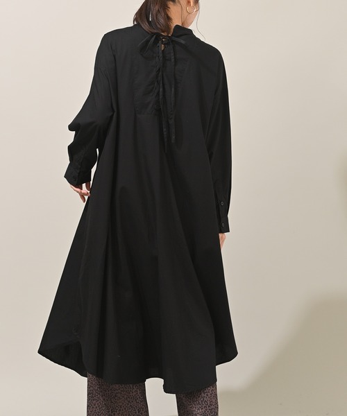 rps（アールピーエス）の「ＢＡＣＫレースピンタックシャツワンピース（シャツワンピース・レディース・ブラック/オフホワイト/グレイッシュベージュ・M/L）」の14枚目の写真