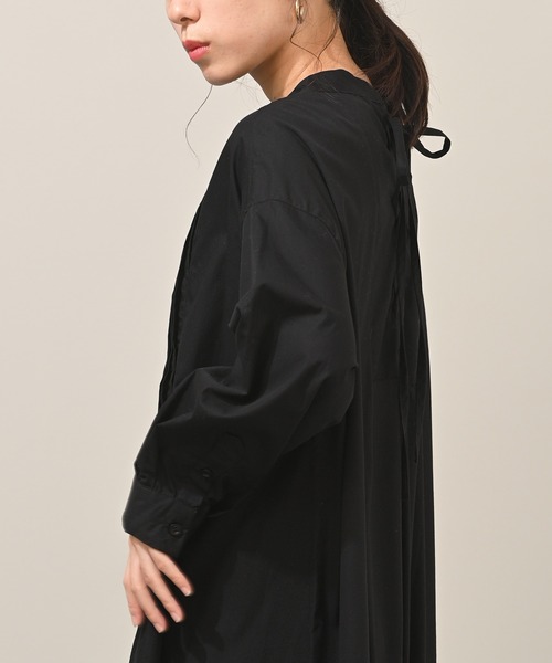 rps（アールピーエス）の「ＢＡＣＫレースピンタックシャツワンピース（シャツワンピース・レディース・ブラック/オフホワイト/グレイッシュベージュ・M/L）」の18枚目の写真