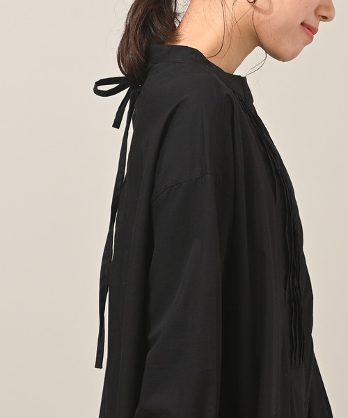 rps（アールピーエス）の「ＢＡＣＫレースピンタックシャツワンピース（シャツワンピース・レディース・ブラック/オフホワイト/グレイッシュベージュ・M/L）」の20枚目の写真