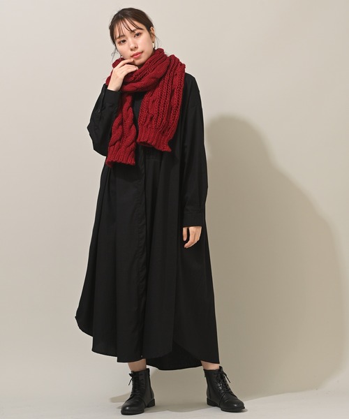 rps（アールピーエス）の「ＢＡＣＫレースピンタックシャツワンピース（シャツワンピース・レディース・ブラック/オフホワイト/グレイッシュベージュ・M/L）」の22枚目の写真