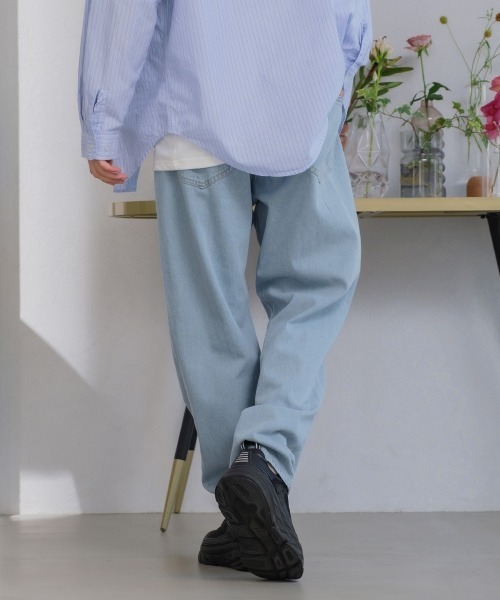 improves（インプローブス）の「デニム ワイド バギーパンツ（デニムパンツ・メンズ・オフホワイト/サックスブルー/ブルー/ワンウォッシュ・MEDIUM/LARGE）」の9枚目の写真