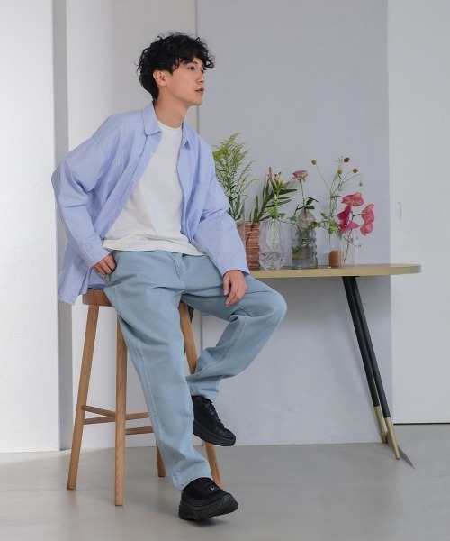 improves（インプローブス）の「デニム ワイド バギーパンツ（デニムパンツ・メンズ・オフホワイト/サックスブルー/ブルー/ワンウォッシュ・MEDIUM/LARGE）」の10枚目の写真