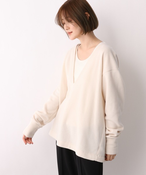 e/rm(イーアールエム)の「【e/rm】トスカーナフリースVプルオーバー 259395(その他トップス・レディース・カーキ/アイボリー・FREE)」の12枚目の写真