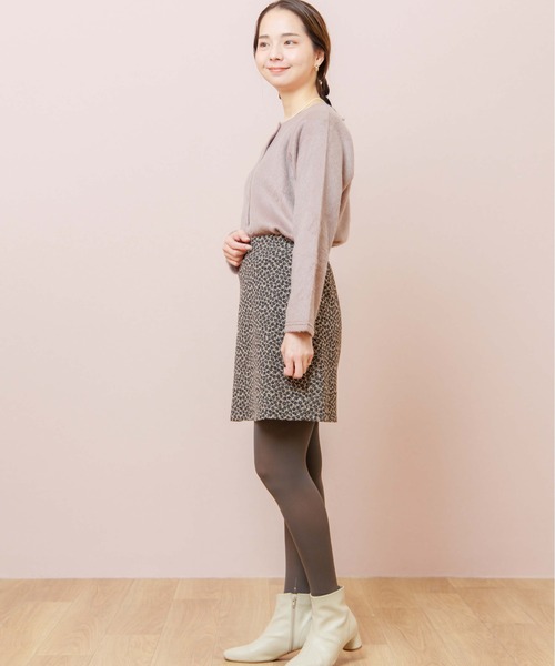 flower（フラワー）の「シックコンパクトスカート（スカート・レディース・ブラック/ベージュ・FREE）」の5枚目の写真