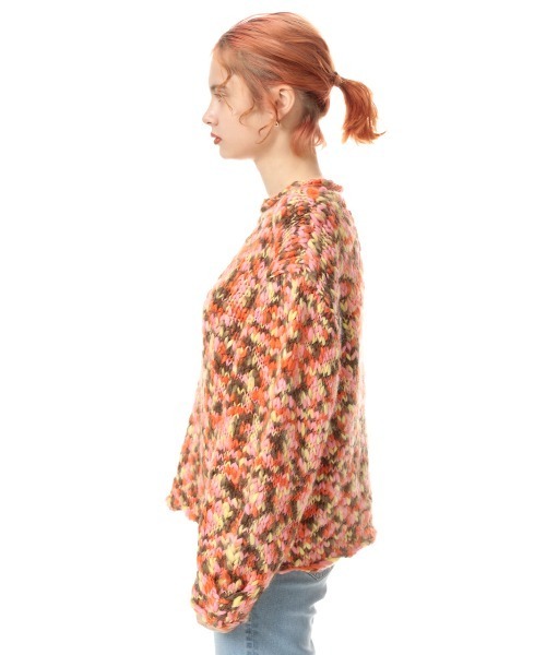 SLY（スライ）の「CRAZY COLOR SLAB C N TUNIC クルーネック ニット トップス（ニット/セーター・レディース・グリーン系その他2/オレンジ系その他・FREE）」の15枚目の写真