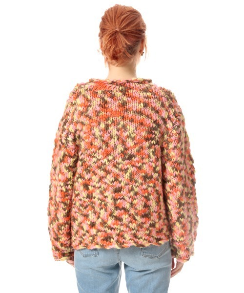 SLY（スライ）の「CRAZY COLOR SLAB C N TUNIC クルーネック ニット トップス（ニット/セーター・レディース・グリーン系その他2/オレンジ系その他・FREE）」の10枚目の写真