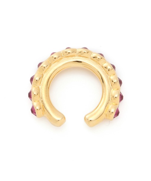 MADEMOISELLE ROPE'（マドモアゼル ロペ）の「ラインビジューイヤーカフ（イヤリング・レディース・ホワイト系その他/グリーン/ピンク・FREE）」の6枚目の写真