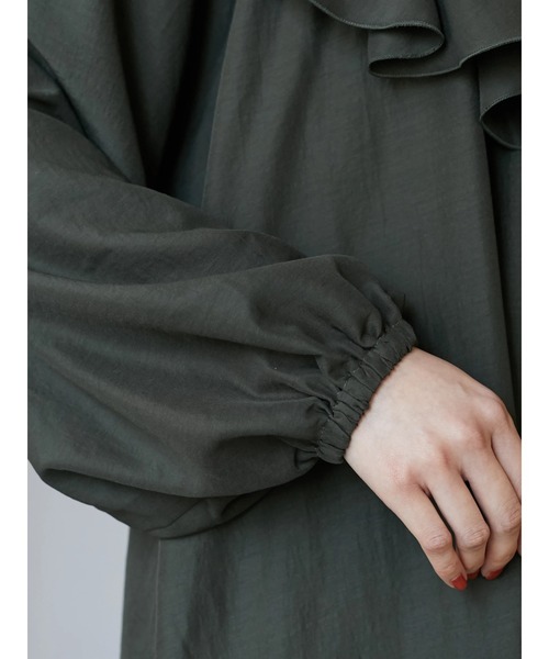 Sugar spoon（シュガースプーン）の「・SUGAR SPOON 2wayフリルシャツワンピース＊（ワンピース・レディース・ブラック/ブラウン/グリーン・FREE）」の15枚目の写真