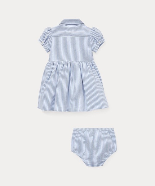 POLO RALPH LAUREN CHILDRENSWEAR(ポロ ラルフ ローレン チルドレンズウェア)の「ストライプド ニット オックスフォード ドレス(ワンピース・キッズ・ブルー・24M/12M/18M)」の4枚目の写真