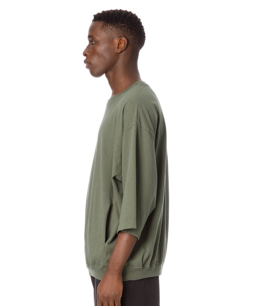 Sandinista（サンディニスタ）の「Rib Pocket 3-Q-S Tee / 裾リブポケット７分袖丈Tシャツ（Tシャツ/カットソー・メンズ・ホワイト/ブラック/レッド/オリーブ・SMALL/MEDIUM/LARGE）」の5枚目の写真