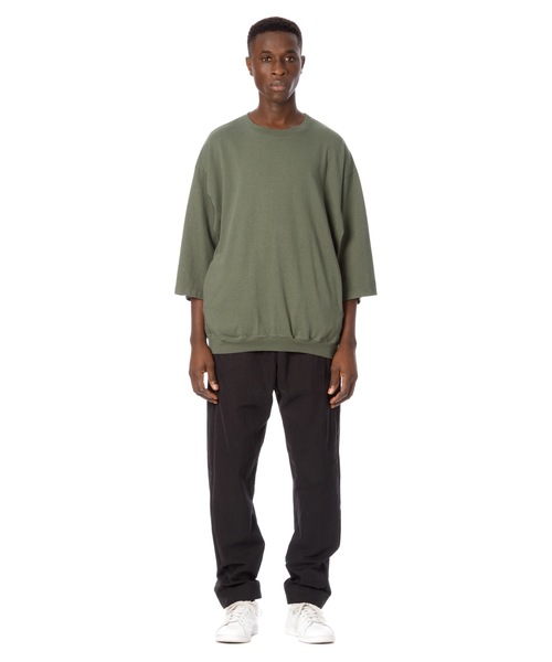 Sandinista（サンディニスタ）の「Rib Pocket 3-Q-S Tee / 裾リブポケット７分袖丈Tシャツ（Tシャツ/カットソー・メンズ・ホワイト/ブラック/レッド/オリーブ・SMALL/MEDIUM/LARGE）」の10枚目の写真