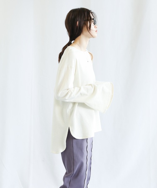 select MOCA（セレクトモカ）の「2022 SS センターラインスリットメローリブパンツ（その他パンツ・レディース・ブラック/オレンジ/グリーン/ライトパープル・FREE）」の21枚目の写真