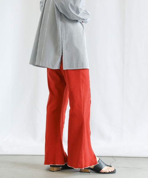 select MOCA（セレクトモカ）の「2022 SS センターラインスリットメローリブパンツ（その他パンツ・レディース・ブラック/オレンジ/グリーン/ライトパープル・FREE）」の12枚目の写真