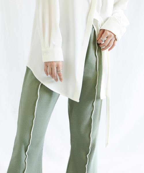 select MOCA（セレクトモカ）の「2022 SS センターラインスリットメローリブパンツ（その他パンツ・レディース・ブラック/オレンジ/グリーン/ライトパープル・FREE）」の16枚目の写真