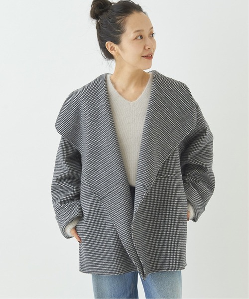 plage(プラージュ)の「Haundtooth over ジャケット◆(その他アウター・レディース・ブラック・38/36)」の1枚目の写真