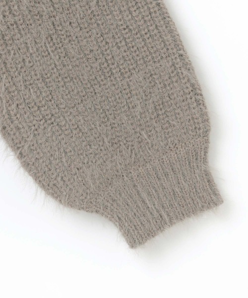 andme(アンドミー)の「フェザーヤーン長袖ニットカーディガン(カーディガン/ボレロ・レディース・ブラック/アイボリー/グレイッシュベージュ/ライム/オレンジ/パープル/レッド/ブルー/ブラウン・M)」の22枚目の写真