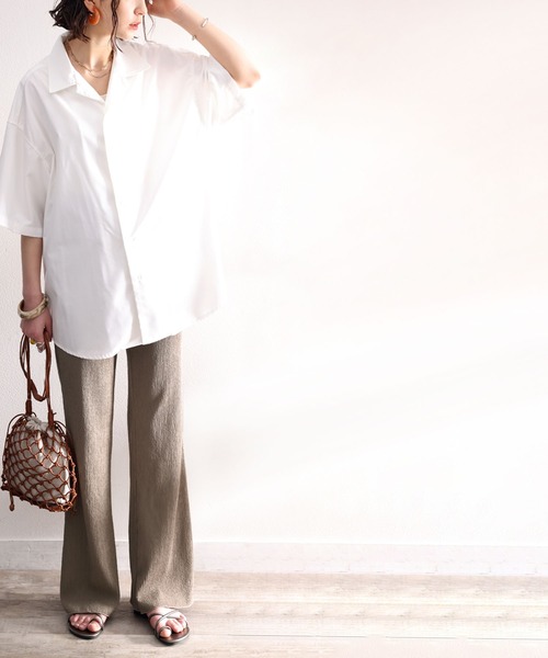 classicalelf（クラシカルエルフ）の「美脚フレアイージーパンツ（その他パンツ・レディース・ブラック/ベージュ/モカ/カーキ・SMALL/MEDIUM/X-LARGE/LARGE）」の8枚目の写真